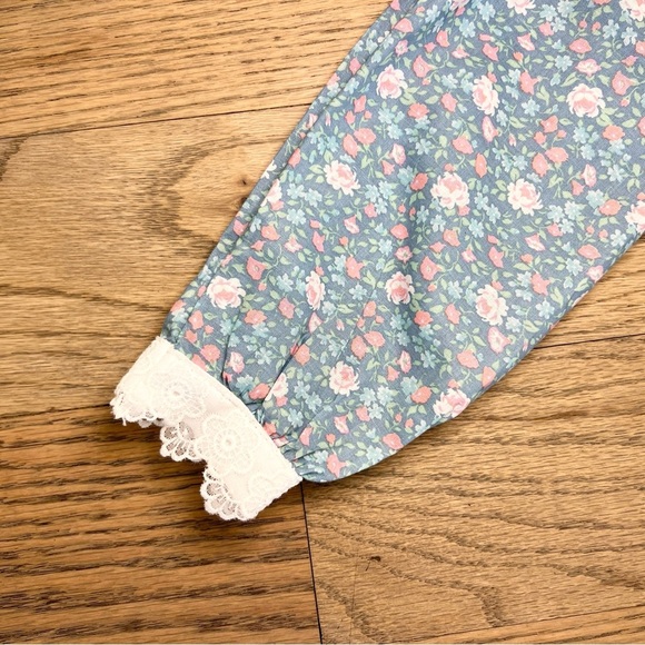 The Children’s Hour by Jan Brigg’s Vintage Blue Ditsy Floral Dress Size 4T - Picture 7 of 15